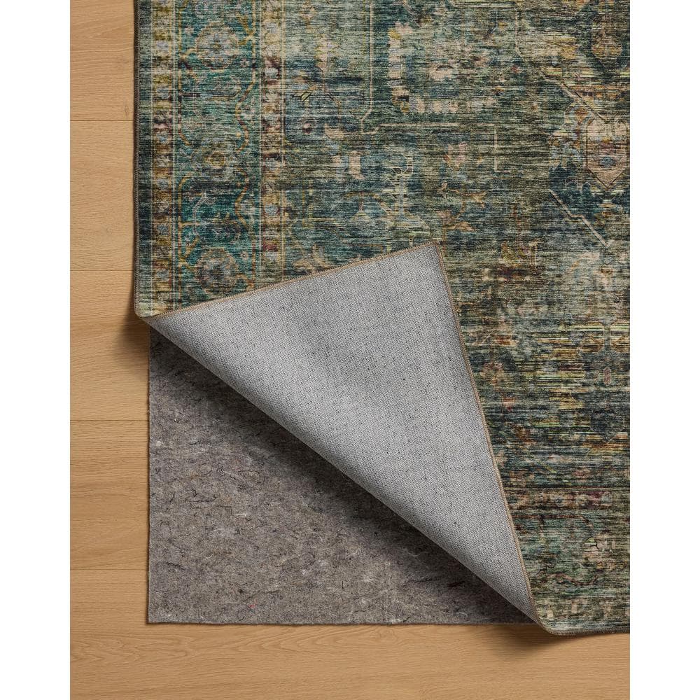 Anniston Lagoon Blue Synthetic Washable Rectangular Rug 8' x 10'