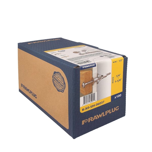 Rawlanchor# 14 x 1-1/2 in. Zinc-Plated Phillips Hollow Drywall Screws Anchor 96 lbs. (100-Pack)