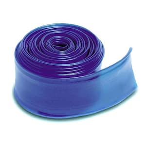 50 ft. x 1.5 in. Heavy-Duty PVC Swimming Pool Filter Backwash Hose in Blue