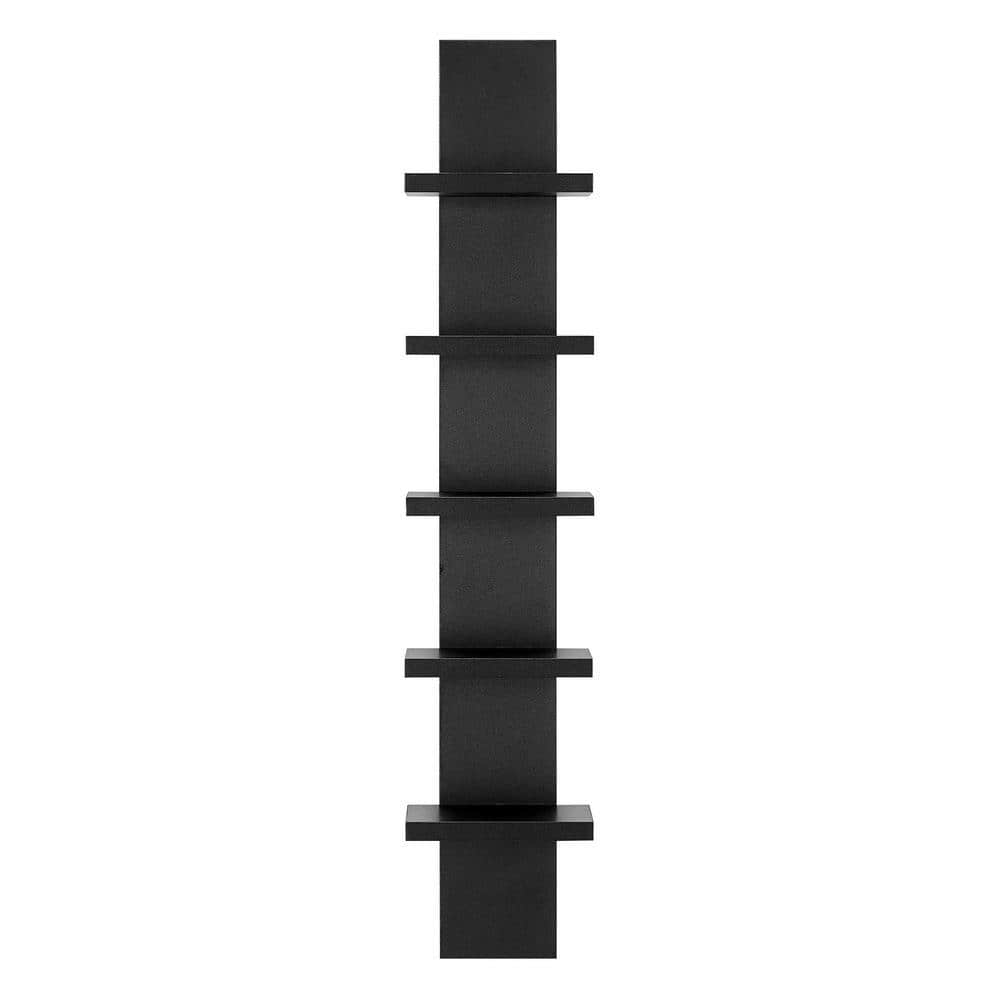 DANYA B 6 in. x 5.1 in. Black MDF Utility Column Spine Decorative