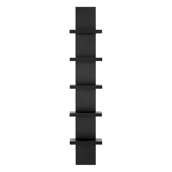 DANYA B Arica 9 in. x 6.5 in. Black Utility Column 4-Tier Spine