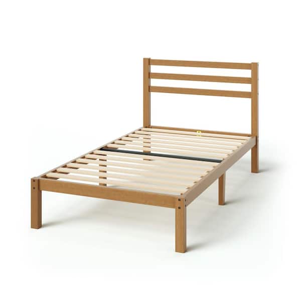 Zinus Maddie Brown Bamboo Frame Twin Platform Bed