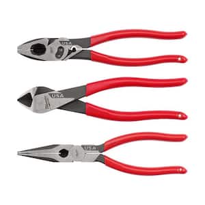 Linesman Plier with Crimper with 8 in. Long Nose Plier and 8 in. Diagonal Plier