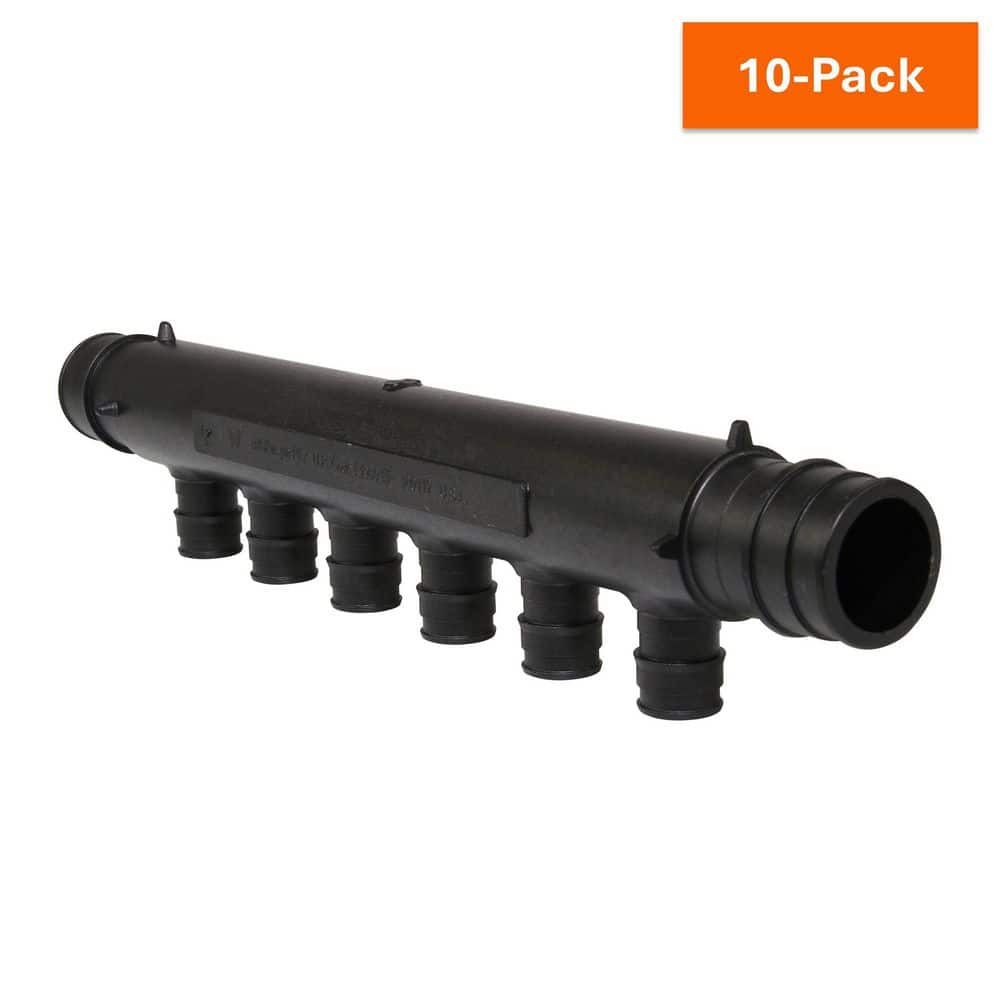 ProPEX 1 in. PEX-A Expansion Barb Engineered Polymer Open Multi-Port Tee with 1/2 in. Branches, 6-Outlets (10-Pack) price history on PriceWatchPro