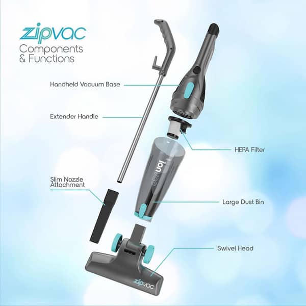 Tzumi ionvac Zip Vac 3-in-1 Corded Floor and Carpet Stick Vacuum