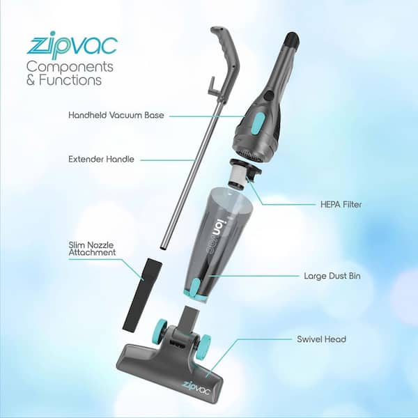 Tzumi CORDED IONVAC UPRIGHT ZIP VAC with HEPA FILTER 8842HD - The