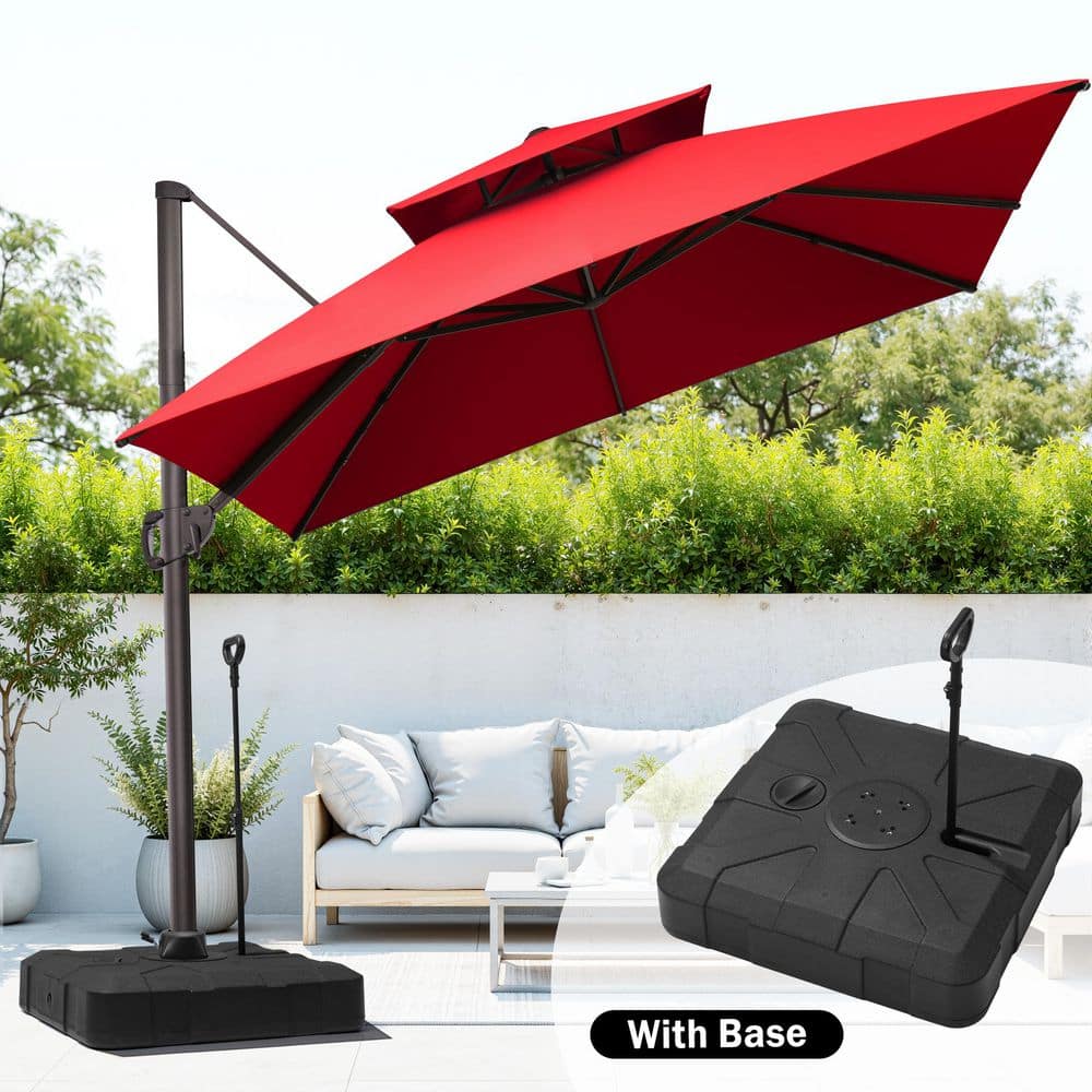 10 ft. crestridge steel market outdoor patio umbrella in sling Best Choice Products 10ft Offset Hanging w/ Easy Tilt Adjustment Keep your outdoor living space nicely shaded with this 10 Best Choice Products 10ft Outdoor
