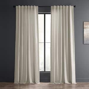 Mist Grey Solid Rod Pocket Room Darkening Curtain - 50 in. W x 108 in. L (1 Panel)