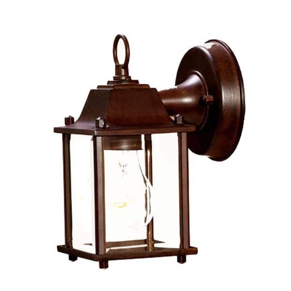 Acclaim Lighting Builder's Choice Collection 1-Light Burled Walnut Outdoor Wall Lantern Sconce