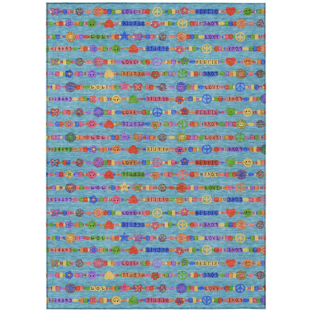 Chantille Machine Washable Indoor/Outdoor Abstract ACN2658 Teal 9 ft. x 12 ft. Area Rug price history on PriceWatchPro