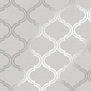 Glistening Geometric Grey Non-Pasted Wallpaper (Covers 56 sq. ft.)