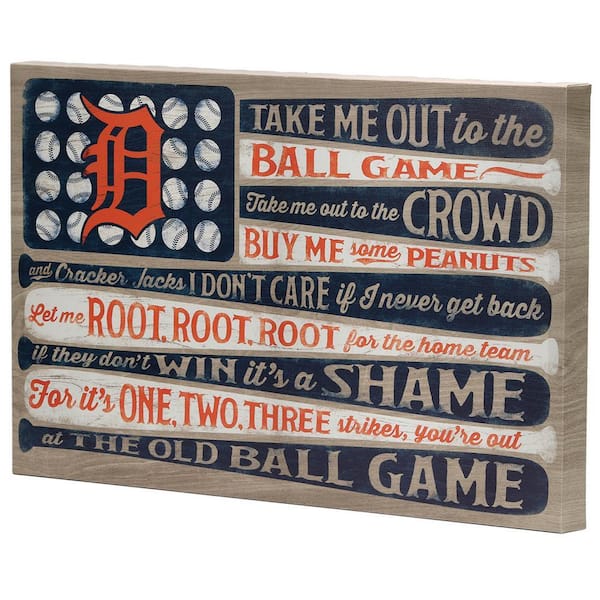 Detroit Tigers Canvas Flag Wall Art