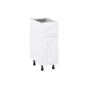 Wallace Painted Warm White Shaker Assembled Base Kitchen Cabinet with 10 in. Drawer 12 in. W x 34.5 in. H x 24 in. D