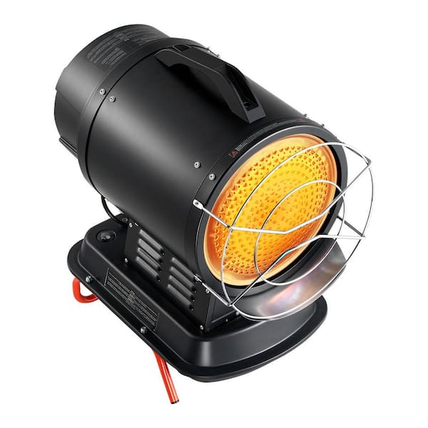 125,000 BTU Radiant Kerosene Diesel Heater, Portable Industrial Space Heater with Adjustable Temperature and Wheels