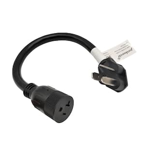 1.5 ft. 10/3 3-Wire 30 Amp 3-Prong Old Dryer NEMA 10-30P Plug to 20 Amp 5-20R/15R Adapter Cord(10-30P to 5-20/15R)