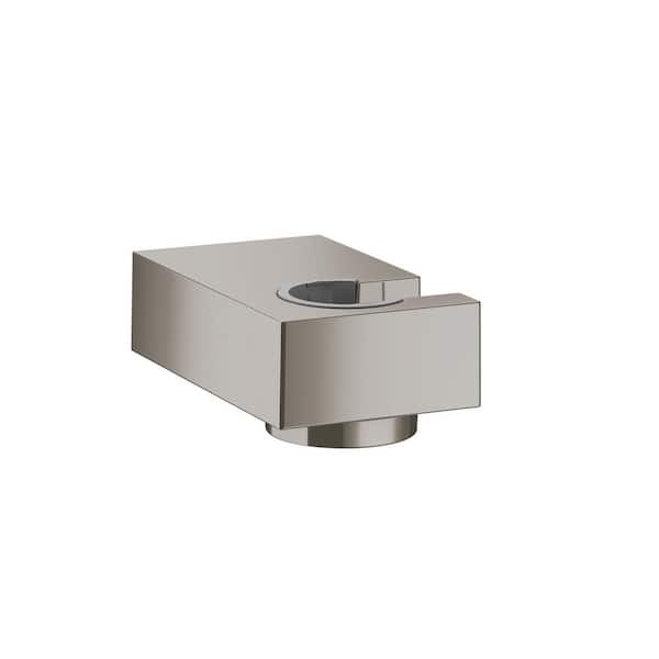 Pipe Mount Showerarm Holder in Brushed Nickel