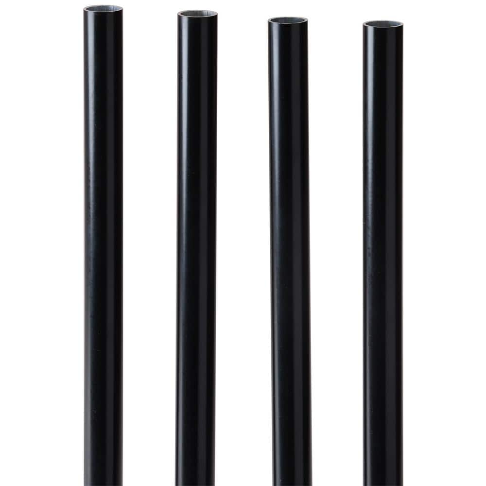6 ft. Walnut Wood Railing Kit with Black Aluminum Balusters