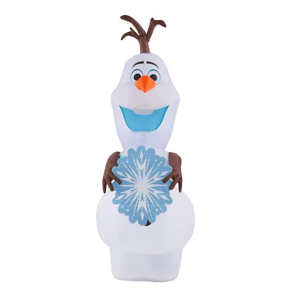 Disney 4 ft. Inflatable Olaf with Snowflake Scarf
