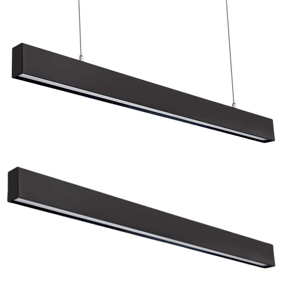 Linkable 4 ft. Linear Pendant Light 50-Watt, 3000K to 5000K Selectable, Dimmable LED Suspended Light for Office, 2-Pack price history on PriceWatchPro