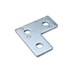 3-Hole Flat Corner Strut Bracket - Strut Fitting - Silver Galvanized with Magnets