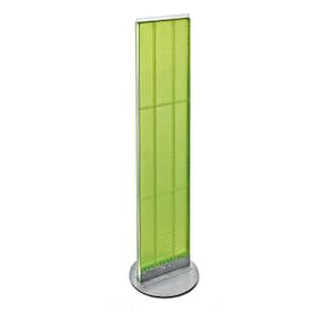 60 in. H x 13.5 in. W Styrene Pegboard Floor Display with Revolving Base in Green (2-Piece)