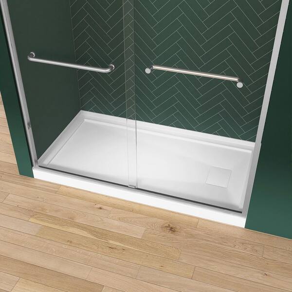 Zeafive 60 in. L x 32 in. W Alcove Single Threshold Acrylic Shower