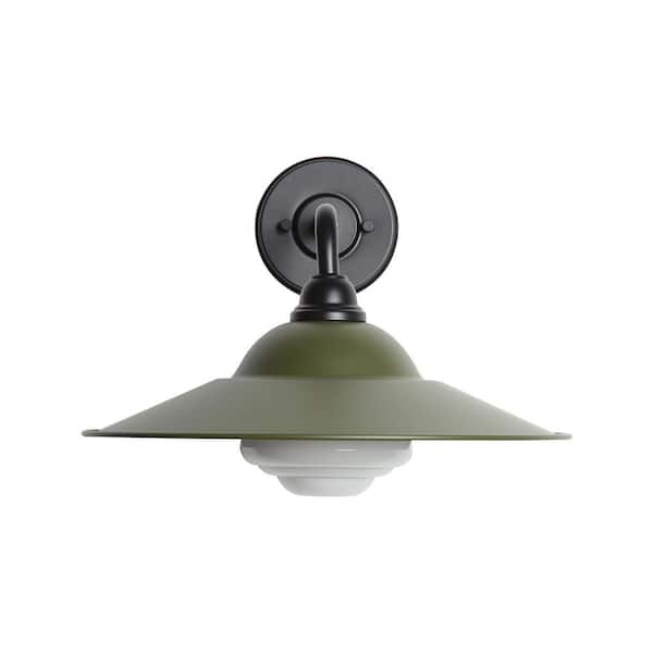 Croma 15 in. Matte Black Outdoor Hardwired Wall Sconce with No Bulbs Included