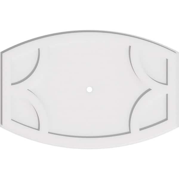 Ekena Millwork 32 in. W x 21-3/8 in. H x 1 in. ID x 1 in. P Kailey Architectural Grade PVC Contemporary Ceiling Medallion