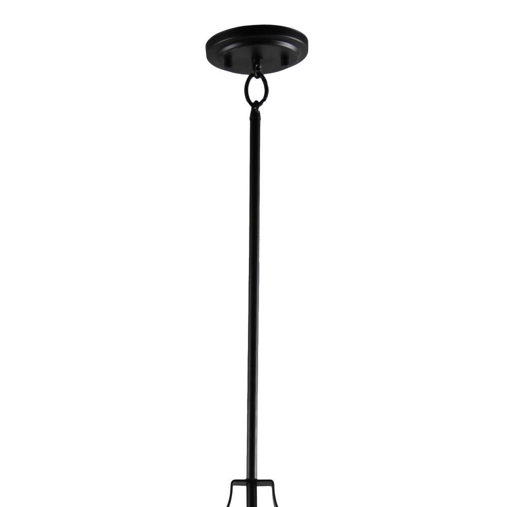 Shyloh Coal Finish Clear Seeded Glass 4-Light Linear Pendant
