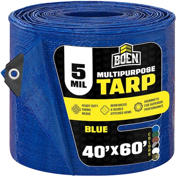 40 ft. W x 60 ft. L All Purpose Blue Tarp
