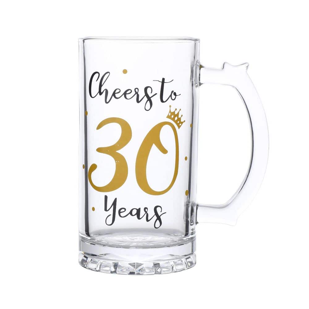 18 oz 30th Birthday Beer Glass Mug Celebration Cheers to 30 Years Design for Anniversary Party Gifting price history on PriceWatchPro