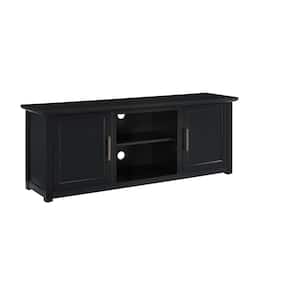 Camden 58 in. Black Low Profile TV Stand Fits 60 in. TV with Cable Management