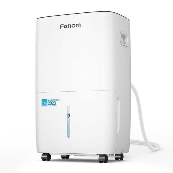 Fehom 150 pt. Maximum coverage area 7,000 sq.ft. Bucket Dehumidifier in White
