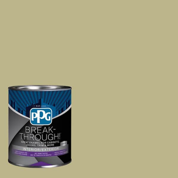 1 qt. PPG1114-4 Cress Green Semi-Gloss Door, Trim & Cabinet Paint