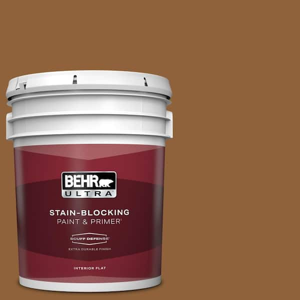 Behr Ultra 5 Gal S250 7 Moroccan Spice Extra Durable Flat Interior Paint And Primer 172305 The