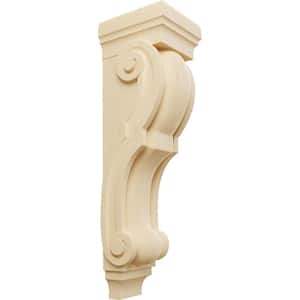 10 in. x 9 in. x 34 in. Unfinished Wood Maple Super Jumbo Traditional Corbel