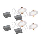 Stak Slim Disk Radiant 4 in. 4000K New Construction or Remodel IC Rated Recessed Integrated LED Kit (4-Pack)