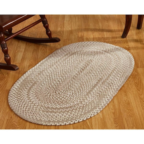 Rug 100% natural cotton braided oval Rug reversible modern living area rugs