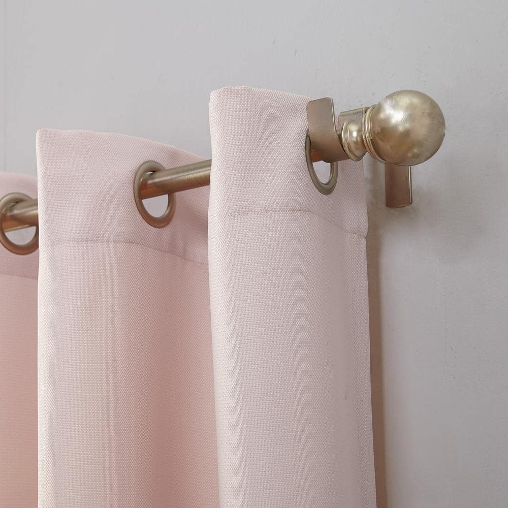 95" x 40" Pink Polyester Light-Filtering Grommet Curtain Panel