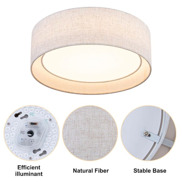 ウニコ　照明　neron TinHon 13 in. Modern Dimmable Integrated LED Flush Mount Ceiling