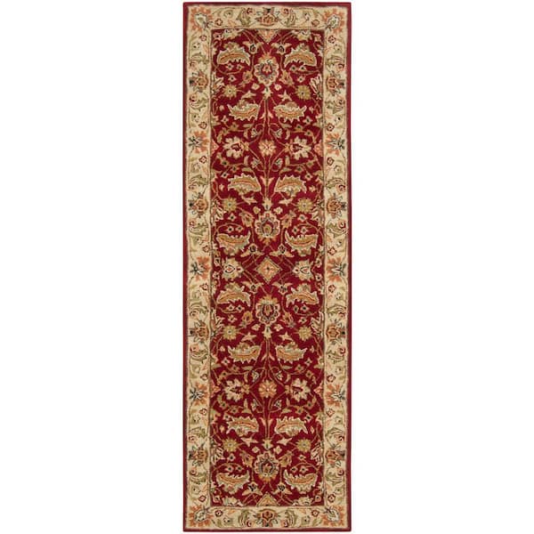 Livabliss John Red 3 ft. x 12 ft. Runner Rug