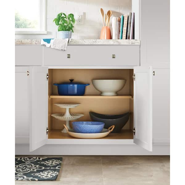 White Shaker Pull Out Shelf (Rollout Tray) - Nelson Cabinetry