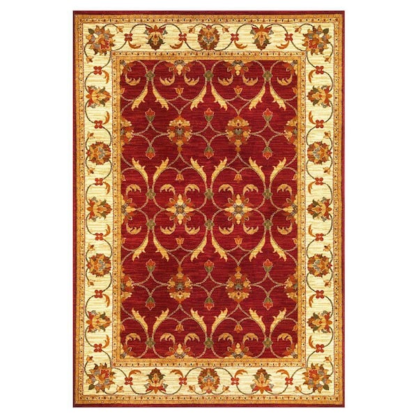 Kas Rugs State of Honor Red/Ivory 8 ft. x 10 ft. Area Rug