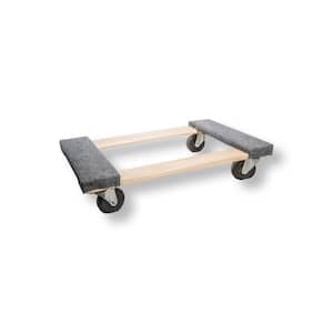 1000 lbs. Capacity 30 in. x 18 in. Hardwood Dolly Carpeted Dolly with 4 in. Hard Rubber Wheels