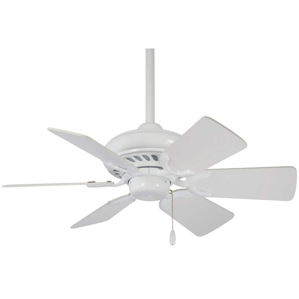 Minkaaire Supra 32 Supra 32  6 Blade Indoor Ceiling Fan - White/ incomplete 
