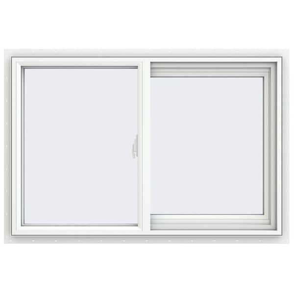 35.5 in. x 23.5 in. V-2500 Series White Vinyl Right-Handed Sliding Window with Fiberglass Mesh Screen