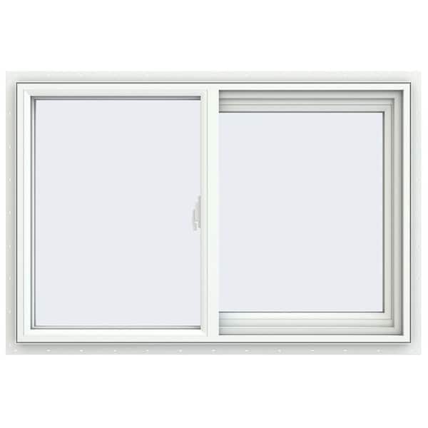 JELD-WEN 35.5 in. x 23.5 in. V-2500 Series White Vinyl Right-Handed Sliding Window with Fiberglass Mesh Screen