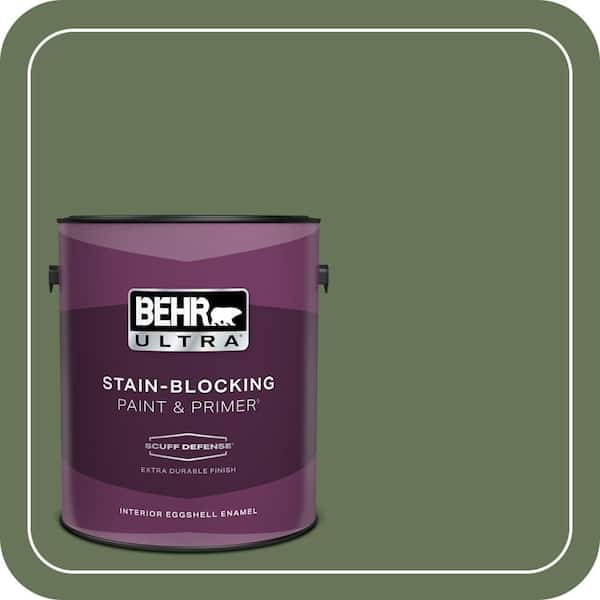 BEHR ULTRA 1 gal. #PPU10-01 Scallion Extra Durable Eggshell Enamel Interior Paint & Primer