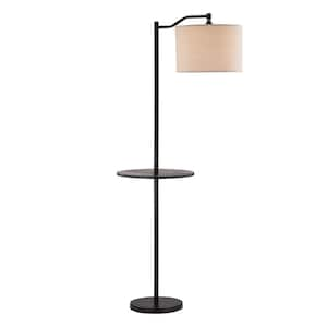 New York 60 in. Black Tray Table Floor Lamp