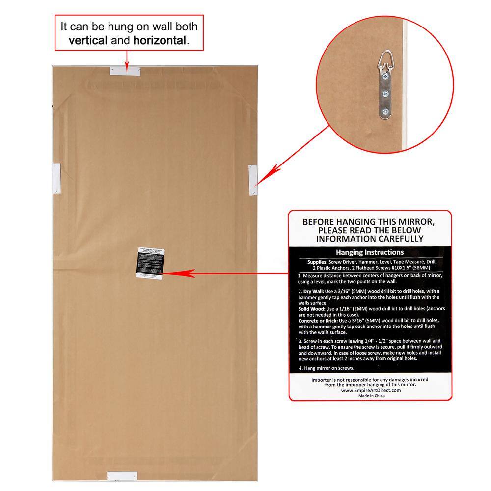 Grand Reflection 40x80 Full-Length Wooden Leaner Mirror